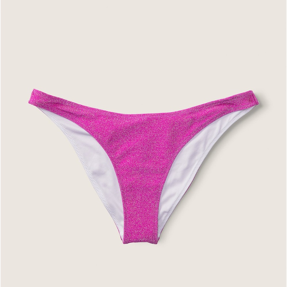 “Pink” Shimmer Brazilian bikini bottom X Small magenta